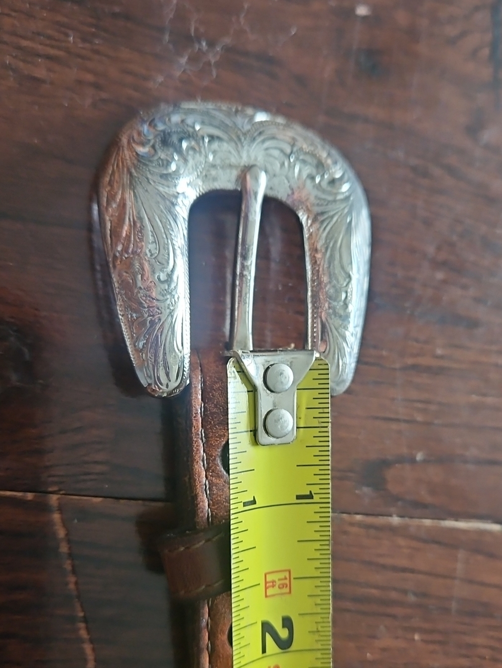 Vintage 1996 Tony Lama Copper Grizzly Brown Leather Western Belt Size 36 - Picture 4 of 5